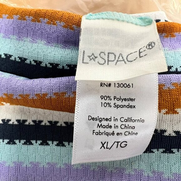 L*Space Women’s Frenchie Bikini Bottoms Multicolor Stripes Size XL New - Picture 7 of 9